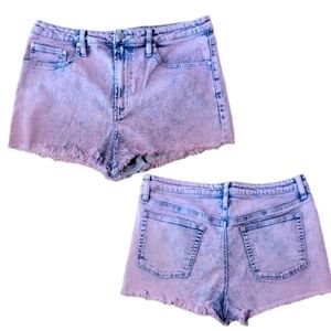 Pink Acid Washed Shorts